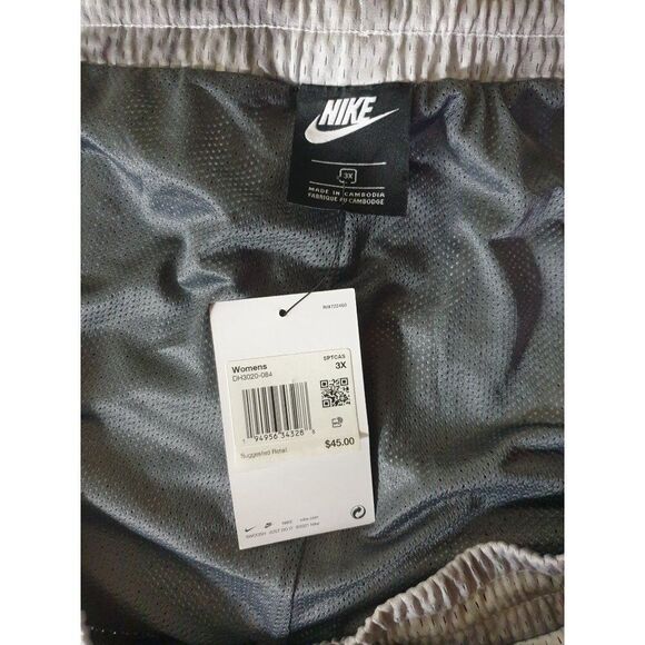 Nike Womens Plus Athletic Shorts 3X Gray Icon Clash Mesh Workout Comfy Pockets - Picture 8 of 8